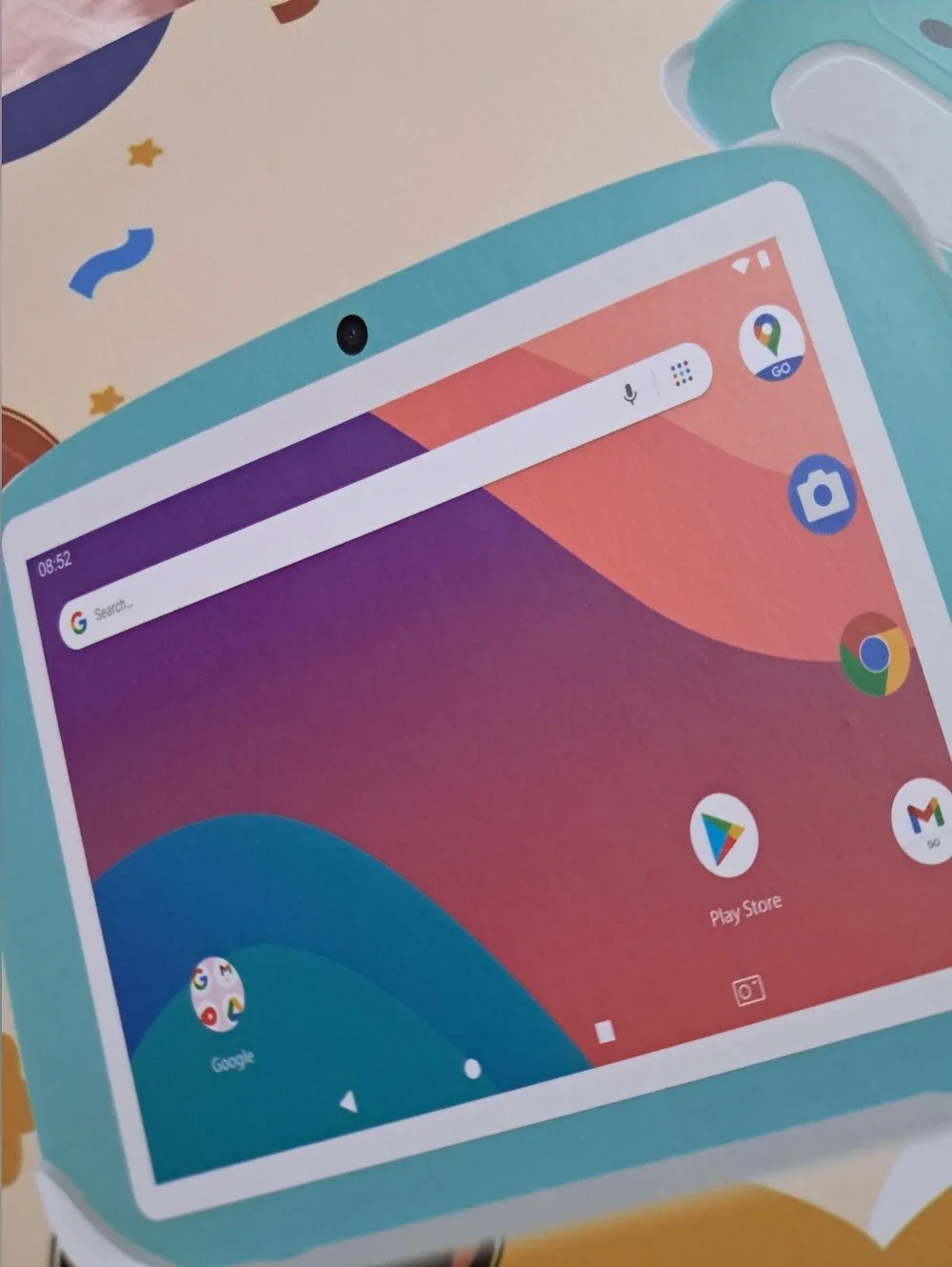 Blue Tablet with Camera - Portable Family Tablet Android 12 Go Edition Brand New